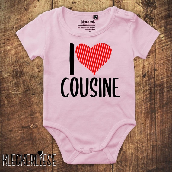 kleckerliese Babybody Body "I Love Cousine" Fair Wear