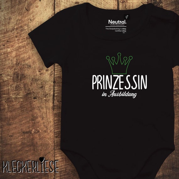 kleckerliese Babybody Body "Prinzessin in Ausbildung" Fair Wear