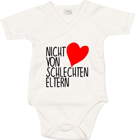 Wickel Baby Body "Nicht von schlechten Eltern" Babybody Strampler