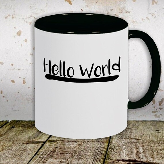 Kaffeetasse Tasse Motiv "Hello World" Tasse Teetasse Milch Kakao