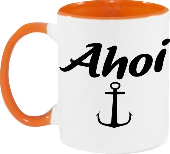 kleckerliese Teetasse Tasse Motiv "Ahoi Anker" Milch Kakao Kaffeetasse