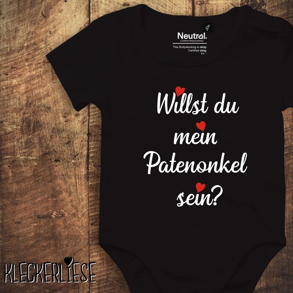 Baby bodysuit "Do you want to be my godfather?" Fair wear