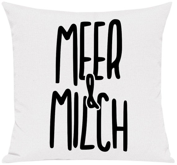 kleckerliese Kissen "MEER & MILCH" Kissenhülle Deko Sofa Kuschelkissen Dekoidee