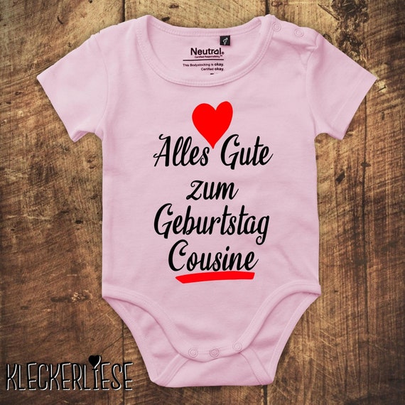 Babybody Body "Alles Gute zum Geburtstag Cousine" Fair Wear