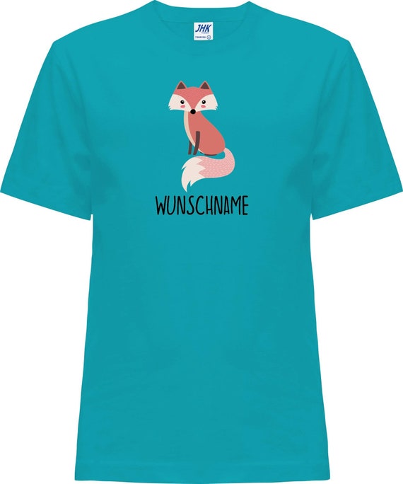 Kleckerliese Baby Kinder T-Shirt "Fuchs" mit Wunschtext Kurzarm Sprüche Jungen Mädchen Shirt Nicki mit Aufdruck Motiv