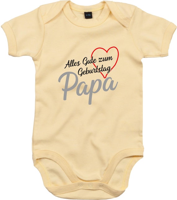 kleckerliese Baby Body "Alles Gute PAPA Herz" Babybody Strampler Jungen Mädchen Kurzarm