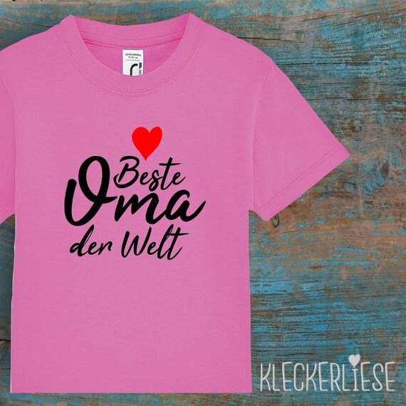 Kinder Baby Shirt Kleinkind "Beste Oma der Welt" T-Shirt Jungen Mädchen