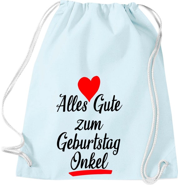 Turnbeutel Alles Gute zum Geburtstag Onkel Gymsack Tasche