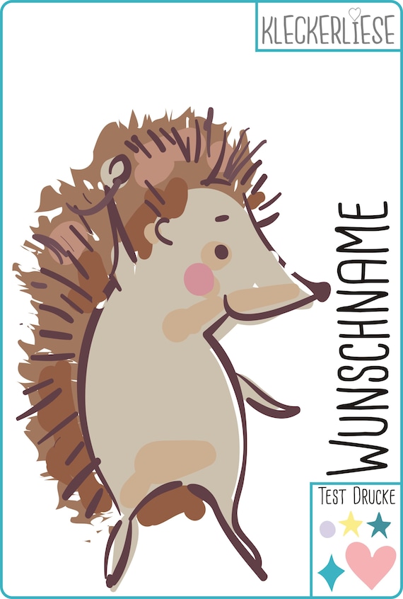 Iron-on image DTF animals custom name bear giraffe owl rabbit tiger lion fox bird squirrel DIY