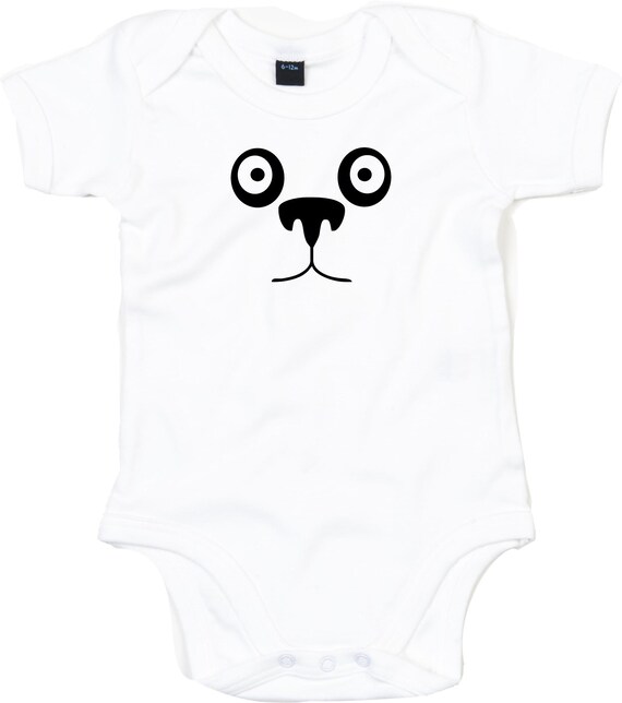 kleckerliese Baby Body "Tiere Pandabär Panda" Babybody Strampler Jungen Mädchen Kurzarm