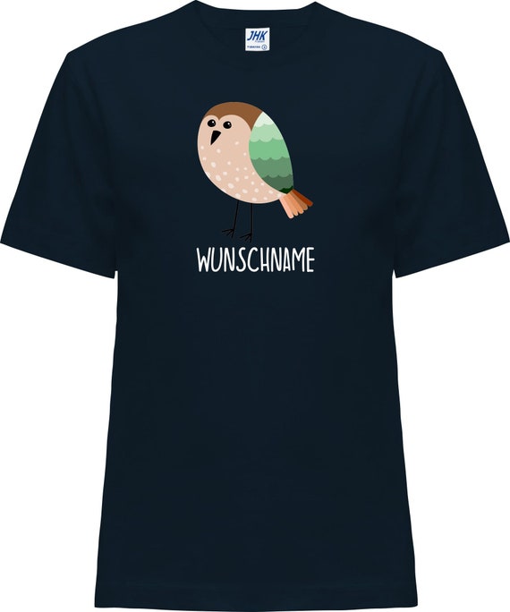 Kleckerliese Baby Kinder T-Shirt "Vogel" mit Wunschtext Kurzarm Sprüche Jungen Mädchen Shirt Nicki mit Aufdruck Motiv