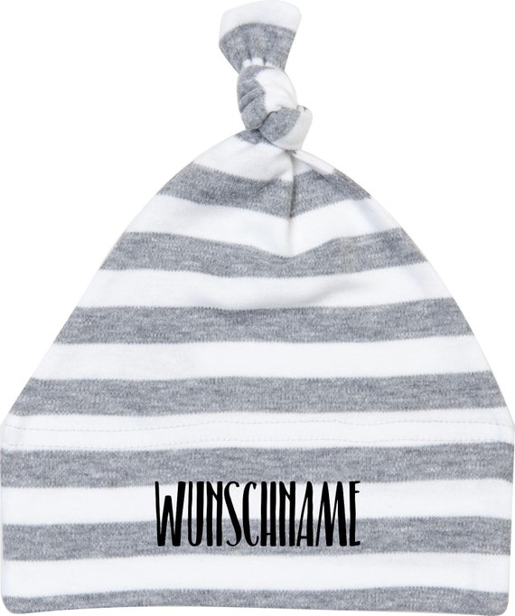 Kleckerliese Baby Mütze mit Wunschtext "Wunschname Name Wunschtext" Mützchen Hut Kopfbedeckung mit Aufdruck Motiv