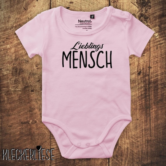kleckerliese Babybody Body "Lieblings Mensch" Fair Wear