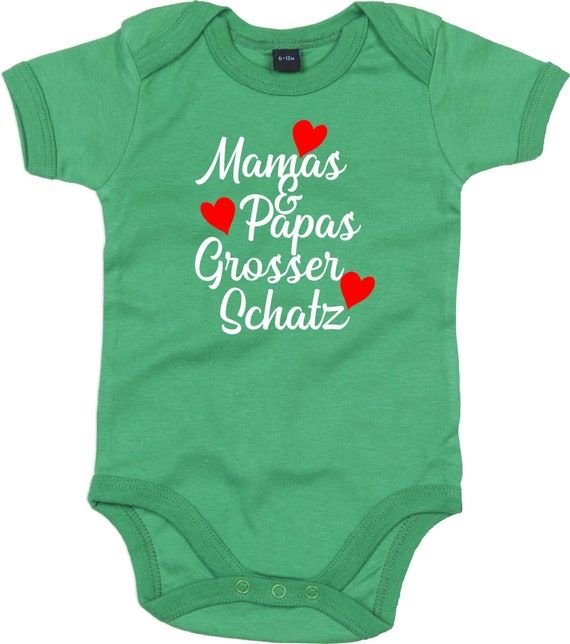 Baby Body "Mamas und Papas grosser Schatz" Babybody Strampler