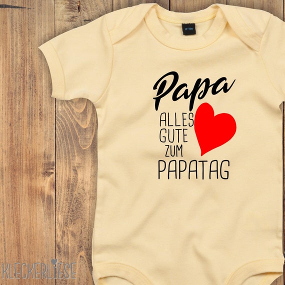 kleckerliese baby bodysuit "Dad Happy Dad's Day" baby bodysuit romper boys girls short sleeve Father's Day