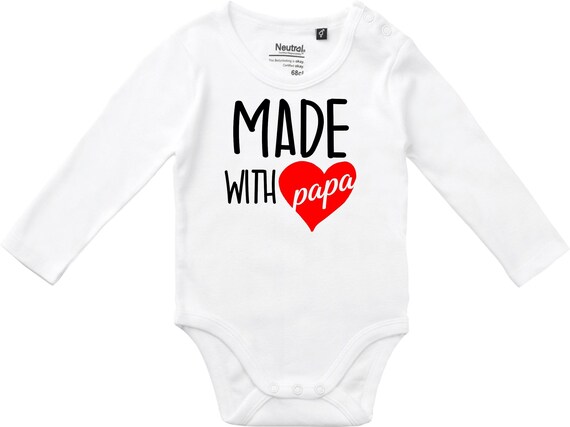 Langarm Babybody Body "Made with Papa" Fair Wear