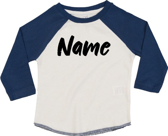 Kleckerliese Baby Kinder T-Shirt mit Wunschnamen Langarmshirt  "Motiv" Raglan-Ärmel Jungen Mädchen