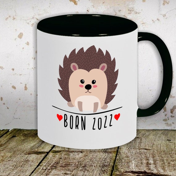 Kaffeetasse Tasse Motiv "Born 2022 Tiermotiv Igel" Tasse Teetasse Milch Kakao