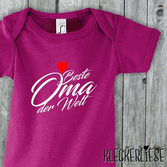 Baby Body "Beste Oma der Welt" Babybody Strampler Jungen Mädchen