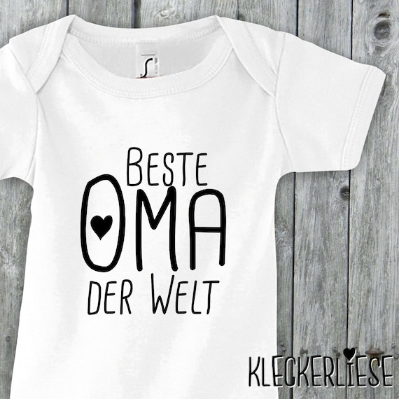 Baby Body "Beste Oma der Welt" Babybody Strampler Jungen Mädchen