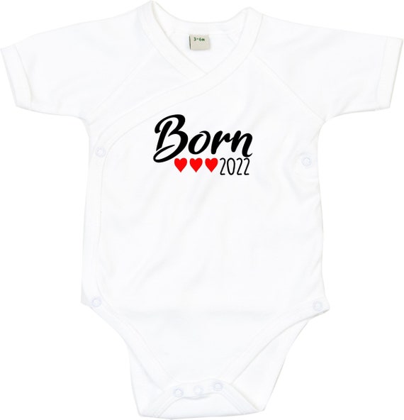 kleckerliese Wickel Baby Body "Born 2022" Babybody Strampler Wickelbody Organic Kimono Kurzarm