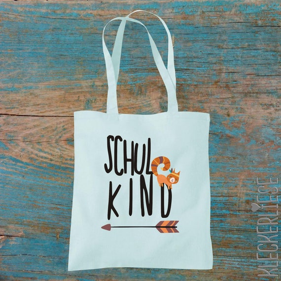 Stoffbeutel "Schulkind" Jute Bag Beutel Tasche Kita Schule  Wechsel Sachen Kleidung Kleckerliese