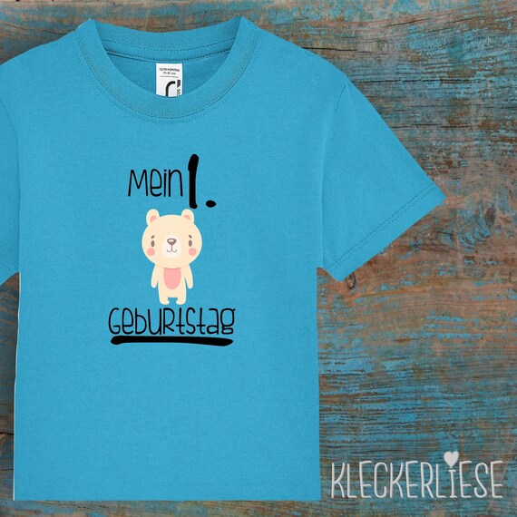 Kinder Baby Shirt Kleinkind "Mein 1. Geburtstag Eisbär" T-Shirt Jungen Mädchen