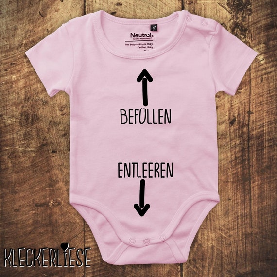 kleckerliese Babybody Body "Befüllen Entleeren" Fair Wear