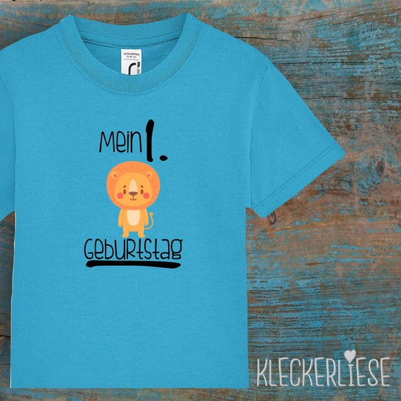 Kinder Baby Shirt Kleinkind "Mein 1. Geburtstag Löwe" T-Shirt Jungen Mädchen