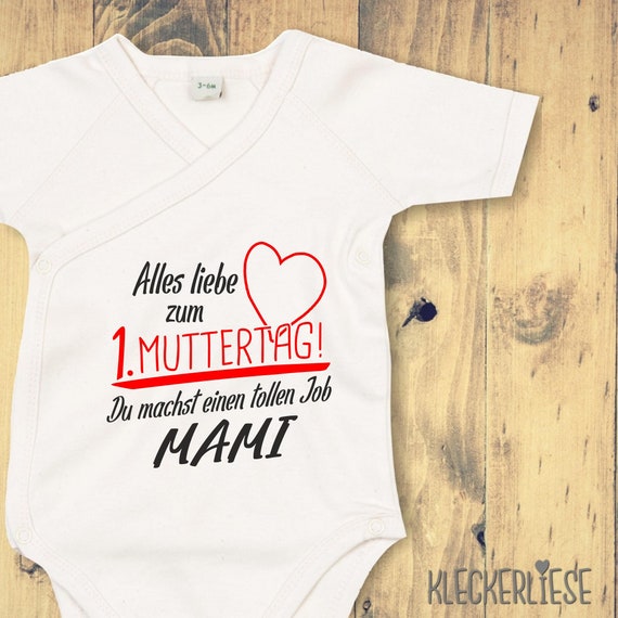 kleckerliese wrap body Mother's Day "Happy 1st Mother's Day! You're doing a great job, Mommy" baby body romper wrap body baby body
