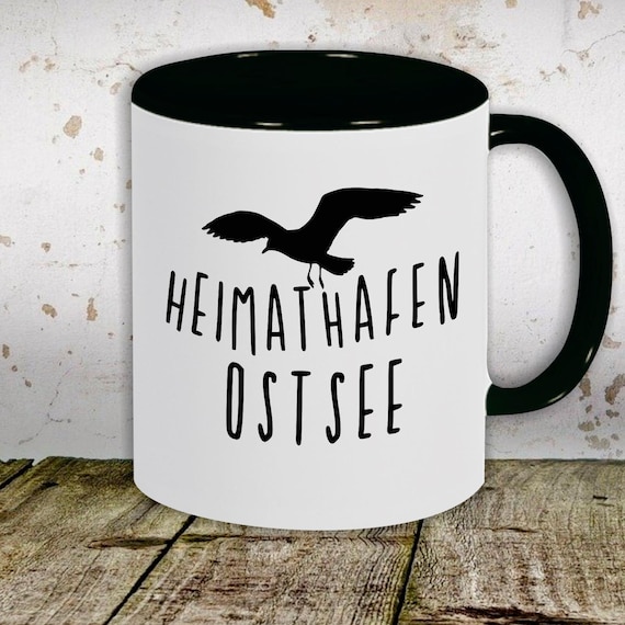 Kaffeetasse Tasse Motiv "Heimathafen Ostsee Möwe" Tasse Teetasse Milch Kakao