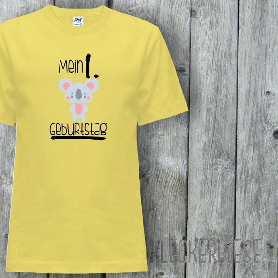 Kinder T-Shirt "Mein 1. Geburtstag Koala" Shirt Jungen Mädchen Baby Kind