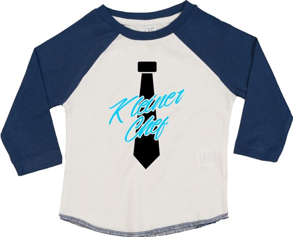 Kleckerliese Baby Kinder T-Shirt Langarmshirt  "Kleiner Chef" Raglan-Ärmel Jungen Mädchen