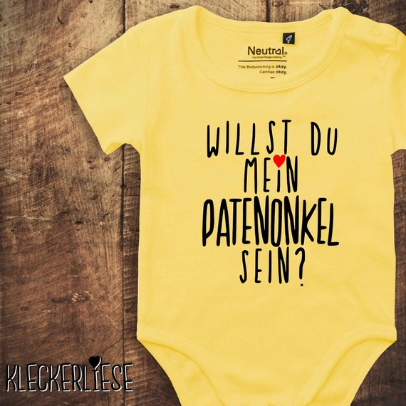 Babybody Body "Willst du meine Patenonkel sein?" Fair Wear