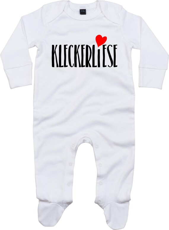 Kleckerliese Baby Schlafanzug "Kleckerliese" Sleepsuit Langarm Jungen Mädchen Einteiler Strampler