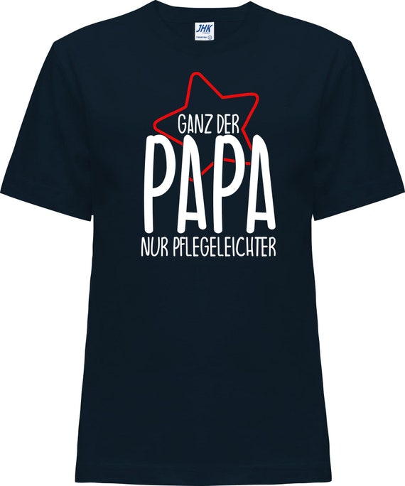 Kleckerliese Baby Kinder T-Shirt "Ganz der Papa nur Pflegeleichter" Kurzarm Sprüche Jungen Mädchen Shirt Nicki mit Aufdruck Motiv