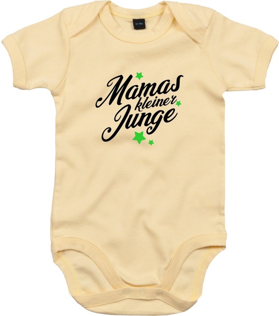 kleckerliese Baby Body "Mamas kleiner Junge" Babybody Strampler Jungen Mädchen Kurzarm