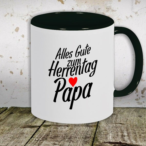 kleckerliese Kaffeetasse Tasse Motiv "Alles Gute zum Herrentag Papa" Tasse Teetasse Milch Kakao