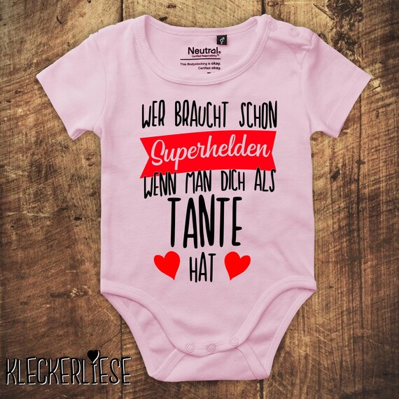 Babybody Body "Wer braucht Superhelden wenn man dich als Tante hat" Fair Wear