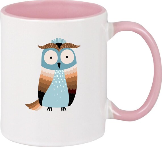 kleckerliese Kindertasse Teetasse Tasse Motiv Eule Tiermotive Tiere mit Wunschnamen Cup Becher