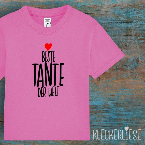 kleckerliese Kinder Baby Shirt Kleinkind  "Beste Tante der Welt" Jungen Mädchen T-Shirt