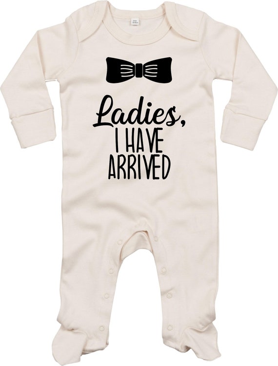 Kleckerliese Baby Schlafanzug "Ladies, i have arrived" Sleepsuit Langarm Jungen Mädchen Einteiler Strampler