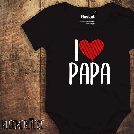 Baby bodysuit "I Love Papa" Fair Wear