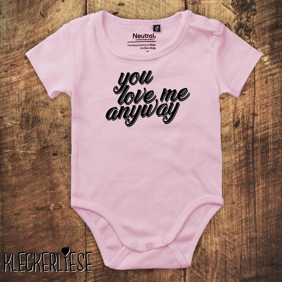 kleckerliese Babybody Body "you love me anyway" Fair Wear