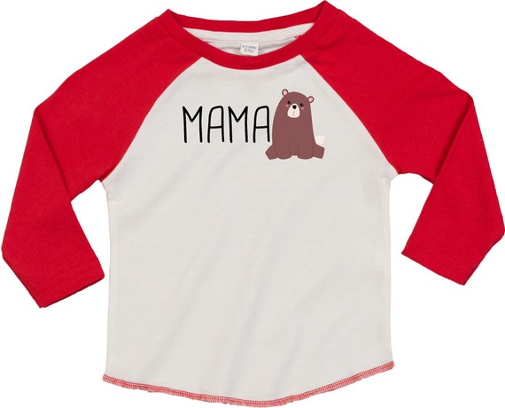 Kleckerliese Baby Kinder T-Shirt Langarmshirt  "Mamabär Mama Bär" Raglan-Ärmel Jungen Mädchen