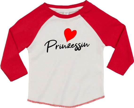 Kleckerliese Baby Kinder T-Shirt Langarmshirt  "Prinzessin" Raglan-Ärmel Jungen Mädchen