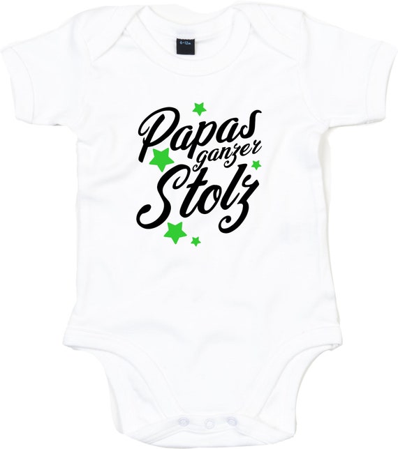kleckerliese Baby Body "Papas ganzer Stolz" Babybody Strampler Jungen Mädchen Kurzarm
