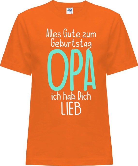 Kleckerliese Baby Kinder T-Shirt "Alles Gute OPA ich hab Dich Lieb" Kurzarm Sprüche Jungen Mädchen Shirt Nicki mit Aufdruck Motiv