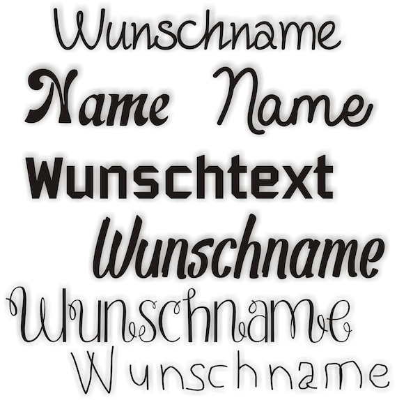 Iron-on image DTF custom name text name print yourself 10-30 cm width DIY