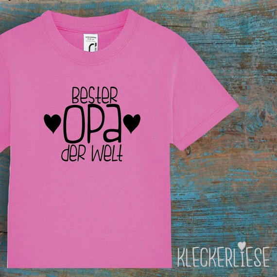 Kinder Baby Shirt Kleinkind "Bester Opa der Welt" T-Shirt Jungen Mädchen